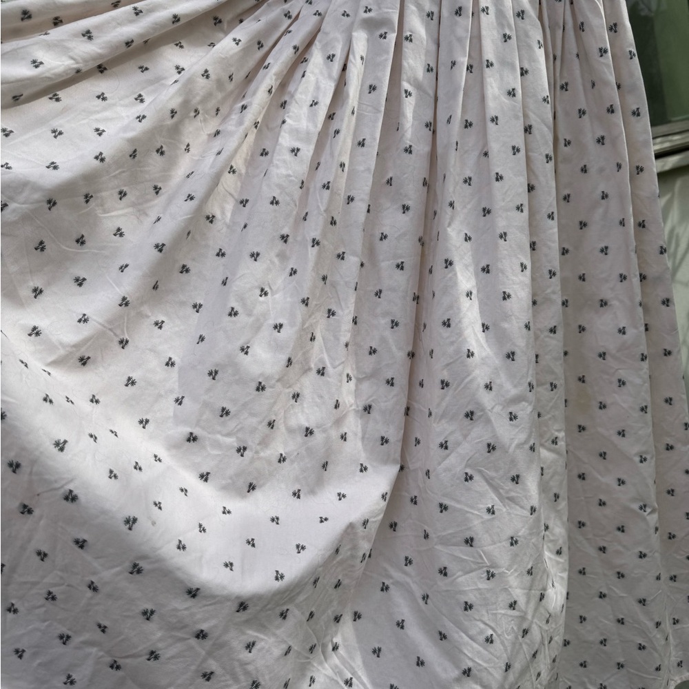 Costume made Cute cream dress with mini palms Patterned dress